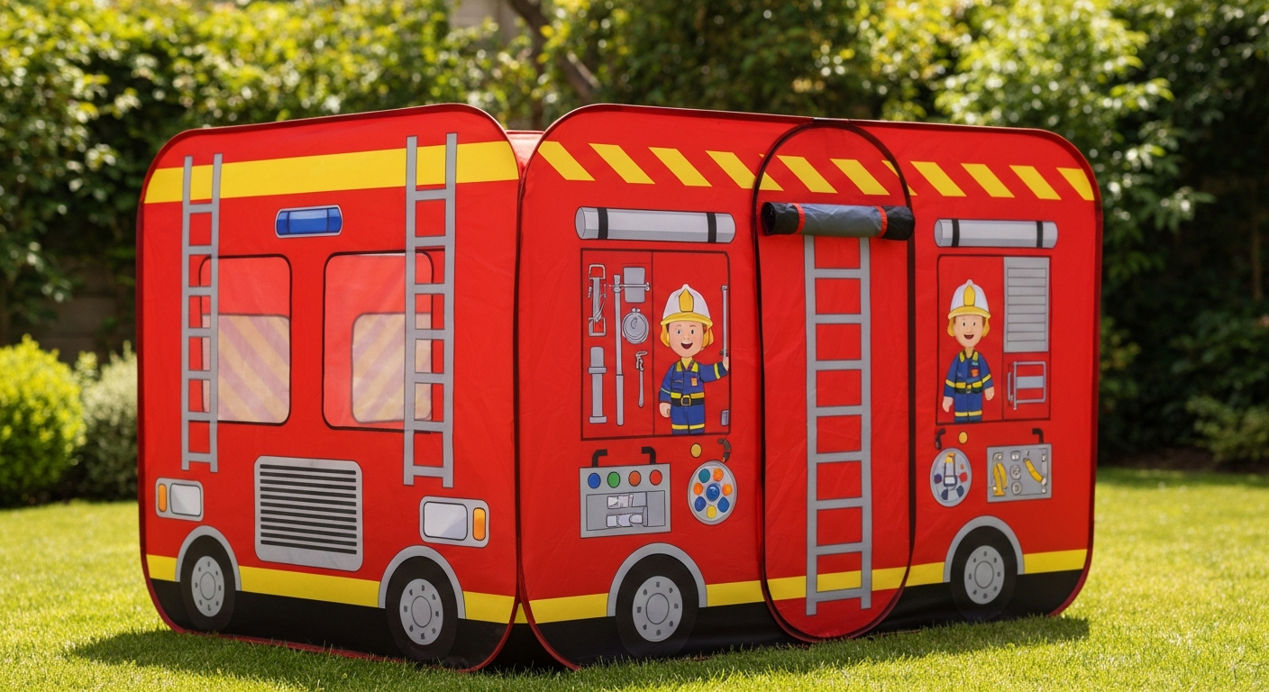 The Ultimate Fire Truck Adventure Play Tent interieur display