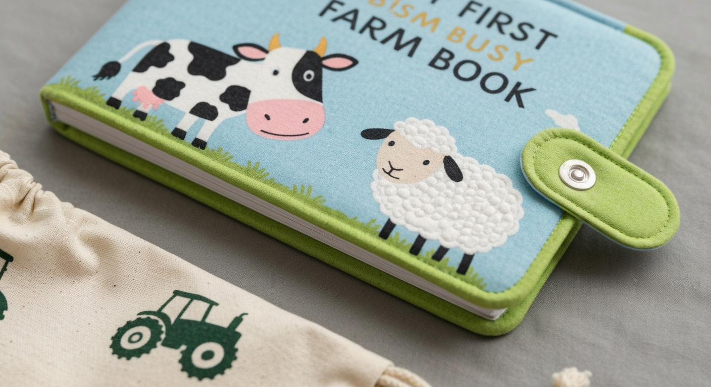 Luxier Farm Busy Board: Endless Learning Fun! feestelijke setting