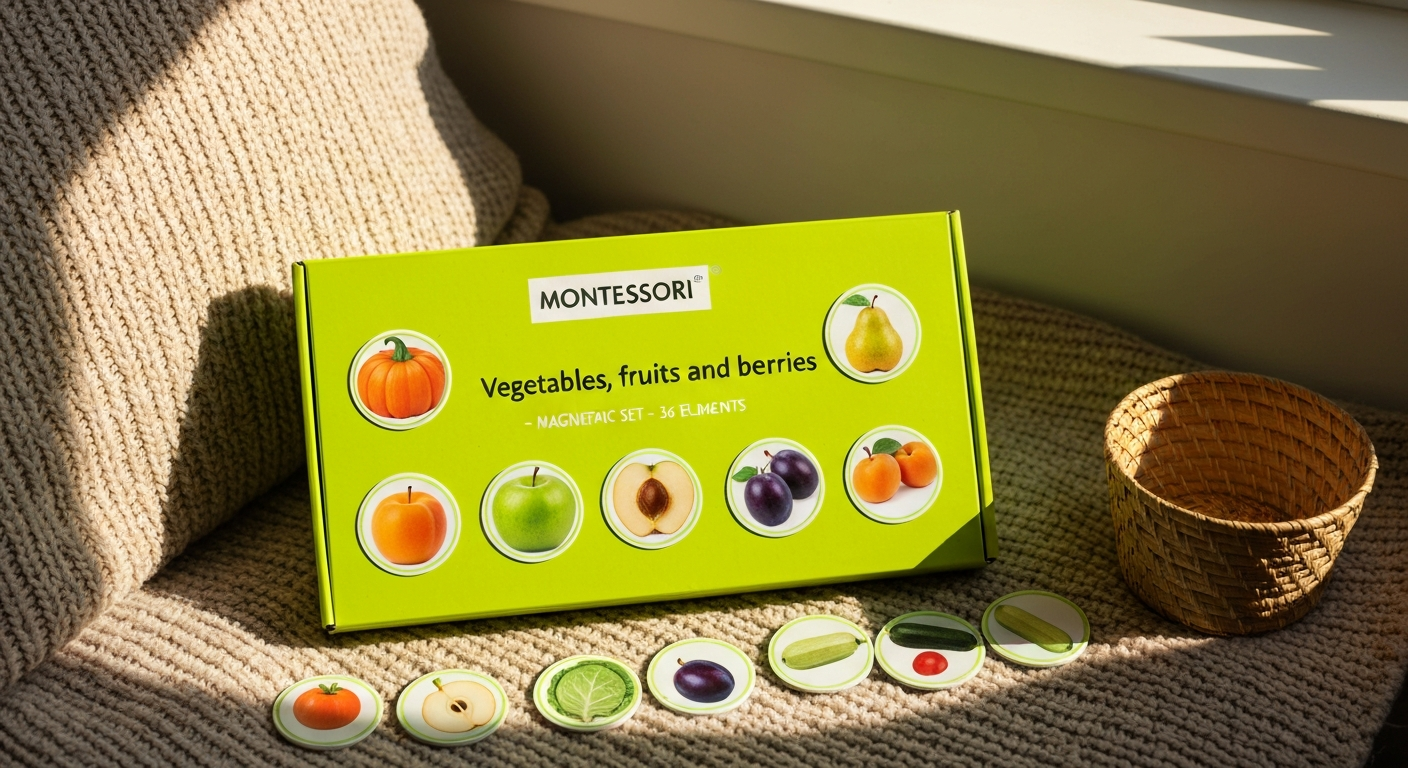 Ontdek Groenten & Fruit: Montessori Magneten Pret gezellig moment