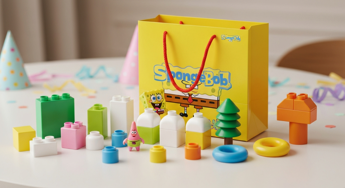 Spongebob Bouwstenen: Eindeloos Bouwplezier! interieur display